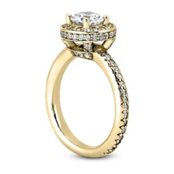 14K White Gold Unique Diamond Engagement Ring 1.11ct -Outlet Radiant Bijou Store 14k gold unique diamond engagement ring 111ct p 24002 back yellow 20220426