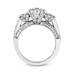 14K White Gold Unique Diamond Engagement Ring 1.19ct 3.8mm -Outlet Radiant Bijou Store 14k gold unique diamond engagement ring 119ct p 23968 additional white