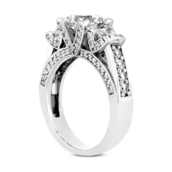 14K White Gold Unique Diamond Engagement Ring 1.19ct 3.8mm -Outlet Radiant Bijou Store 14k gold unique diamond engagement ring 119ct p 23968 back white 20220426