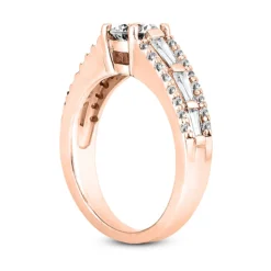 14K White Gold Unique Diamond Engagement Ring 1.20ct 4.6mm -Outlet Radiant Bijou Store 14k gold unique diamond engagement ring 120ct p 23891 back rose 20220426