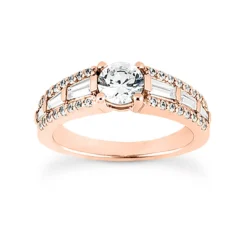 14K White Gold Unique Diamond Engagement Ring 1.20ct 4.6mm -Outlet Radiant Bijou Store 14k gold unique diamond engagement ring 120ct p 23891 rose 20220426