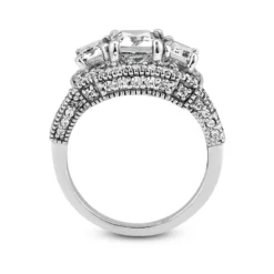 14K White Gold Unique Diamond Engagement Ring 1.62ct -Outlet Radiant Bijou Store 14k gold unique diamond engagement ring 162ct p 24038 additional white