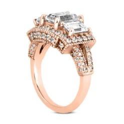 14K White Gold Unique Diamond Engagement Ring 1.62ct -Outlet Radiant Bijou Store 14k gold unique diamond engagement ring 162ct p 24038 back rose 20220426