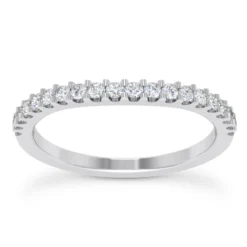 14K White Gold Unique Diamond Engagement Ring Set 0.42ct -Outlet Radiant Bijou Store 14k gold unique diamond engagement ring set 042ct p 23541 additional white 2