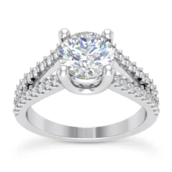 14K White Gold Unique Diamond Engagement Ring Set 0.42ct -Outlet Radiant Bijou Store 14k gold unique diamond engagement ring set 042ct p 23541 back white 20220426