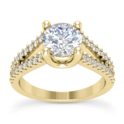 14K White Gold Unique Diamond Engagement Ring Set 0.42ct -Outlet Radiant Bijou Store 14k gold unique diamond engagement ring set 042ct p 23541 back yellow 20220426