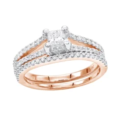 14K White Gold Unique Diamond Engagement Ring Set 0.64ct -Outlet Radiant Bijou Store 14k gold unique diamond engagement ring set 064ct p 23525 ro