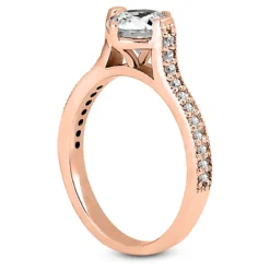 14K White Gold Unique Diamond Engagement Ring Set 0.95ct -Outlet Radiant Bijou Store 14k gold unique diamond engagement ring set 095ct p 23516 additional rose