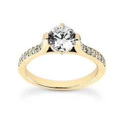 14K White Gold Unique Diamond Engagement Ring Set 0.95ct -Outlet Radiant Bijou Store 14k gold unique diamond engagement ring set 095ct p 23516 back yellow 20220426