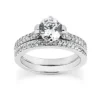 14K White Gold Unique Diamond Engagement Ring Set 0.95ct -Outlet Radiant Bijou Store 14k gold unique diamond engagement ring set 095ct p 23516 white 20220426