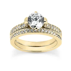 14K White Gold Unique Diamond Engagement Ring Set 0.95ct -Outlet Radiant Bijou Store 14k gold unique diamond engagement ring set 095ct p 23516 yellow 20220426
