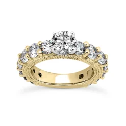 14K White Gold Unique Diamond Engagement Ring Set 3.67ct -Outlet Radiant Bijou Store 14k gold unique diamond engagement ring set 367ct p 23522 back yellow 20220426
