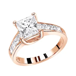 14K White Gold Unique Princess Cut Diamond Engagement Ring 2.65ct By Luxurman -Outlet Radiant Bijou Store 14k gold unique princess cut diamond engagement ring 265ct by luxurman ro