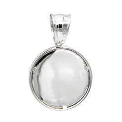 14K White Gold Unisex Diamond Versace Style Pendant 0.60ct Medusa Medallion -Outlet Radiant Bijou Store 14k gold unisex diamond versace style pendant 060ct p 271 backwh