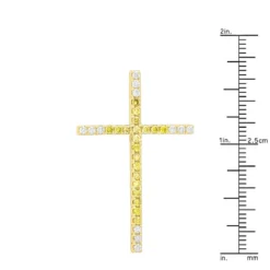 14K Yellow Gold White And Yellow Diamond Cross Pendant 0.72ct 17 14K Yellow Gold White And Yellow Diamond Cross Pendant 0.72ct -Outlet Radiant Bijou Store 14k gold white and yellow diamond cross pendant 072ct p 6606 rulerye