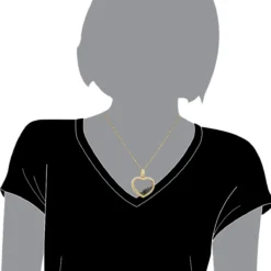 14K Yellow Gold White Black Diamonds Ladies Diamond Heart Shaker Pendant 8ct Moving Stones -Outlet Radiant Bijou Store 14k gold white black diamonds ladies diamond heart shaker pendant 8ct moving stones 000988 bodye