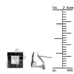 14K White Gold White Black Diamonds Stud Earrings 1.45ct -Outlet Radiant Bijou Store 14k gold white black diamonds stud earrings 145ct p 5707 ruler white 20220227