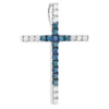 14K White Gold White Blue Diamond Cross Pendant 0.86ct -Outlet Radiant Bijou Store 14k gold white blue diamond cross pendant 086ct p 1682042886