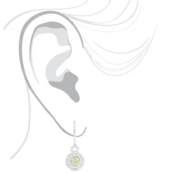 14K White Gold White Yellow Diamond Cluster Fashion Ladies Drop Earrings 1.45ct -Outlet Radiant Bijou Store 14k gold white yellow diamond cluster fashion ladies drop earrings 145ct bod