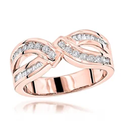 14K White Gold Women's Baguette Round Diamond Ring 0.5ct -Outlet Radiant Bijou Store 14k gold womens baguette round diamond ring 069ct p 151 ro