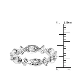 14K White Gold Women's Designer Diamond Eternity Band 1.44ct -Outlet Radiant Bijou Store 14k gold womens designer diamond eternity band 144ct p 5833 rulerwh