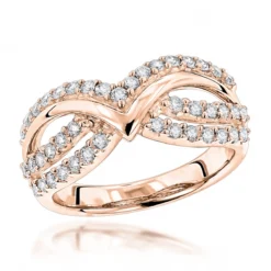 14K White Gold Women's Designer Ring W Round Diamonds 0.5ct -Outlet Radiant Bijou Store 14k gold womens designer ring w round diamonds 065ct p 5724 ro