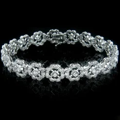 14K White Gold Women's Diamond Bracelet 2.49ct