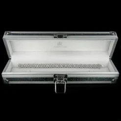 14K White Gold Women's Diamond Bracelet 2.49ct -Outlet Radiant Bijou Store 14k gold womens diamond bracelet 249ct p 5719box