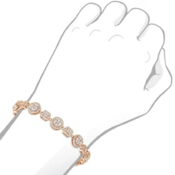 14K White Gold Women's Diamond Bracelet 6 Carat Pave Diamonds By Luxurman -Outlet Radiant Bijou Store 14k gold womens diamond bracelet 6 carat pave diamonds by luxurman bodro