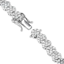 14K White Gold Women's Diamond Cluster Tennis Bracelet 8.25ct -Outlet Radiant Bijou Store 14k gold womens diamond cluster tennis bracelet 825ct p 5962 claspwh