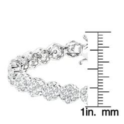 14K White Gold Women's Diamond Cluster Tennis Bracelet 8.25ct -Outlet Radiant Bijou Store 14k gold womens diamond cluster tennis bracelet 825ct p 5962 rulerwh