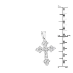 14K White Gold Women's Diamond Cross Pendant 2.12ct -Outlet Radiant Bijou Store 14k gold womens diamond cross pendant 212ct p 6572 rulerwh