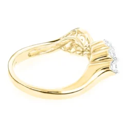 14K White Gold Women's Diamond Journey Ring 0.4ct -Outlet Radiant Bijou Store 14k gold womens diamond journey ring 054ct p 234 backye