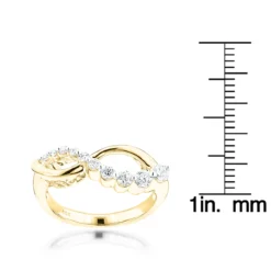 14K White Gold Women's Diamond Journey Ring 0.4ct -Outlet Radiant Bijou Store 14k gold womens diamond journey ring 054ct p 234 rulerye
