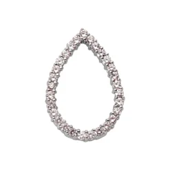 14K White Gold Women's Diamond Pendant 0.58ct