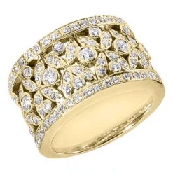 14K White Gold Women's Diamond Ring 1.20ct 13.4mm -Outlet Radiant Bijou Store 14k gold womens diamond ring 120ct p 29407 yellow