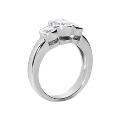 Thin 14K White Gold Women's Diamond Ring 1.50ct -Outlet Radiant Bijou Store 14k gold womens diamond ring 150ct p 29128 back white