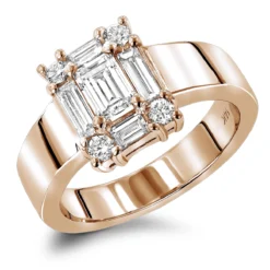 14K White Gold Women's Baguette & Emerald Diamond Engagement Ring 5 Carat Look 10 14K White Gold Women's Baguette & Emerald Diamond Engagement Ring 5 Carat Look -Outlet Radiant Bijou Store 14k gold womens diamond ring 150ct p 29468 ro