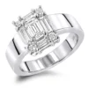 14K White Gold Women's Baguette & Emerald Diamond Engagement Ring 5 Carat Look -Outlet Radiant Bijou Store 14k gold womens diamond ring 150ct p 29468 wh
