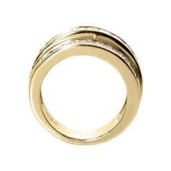 Wide 14K White Gold Women's 3 Row Diamond Ring 2.62ct -Outlet Radiant Bijou Store 14k gold womens diamond ring 262ct p 29257 back yellow