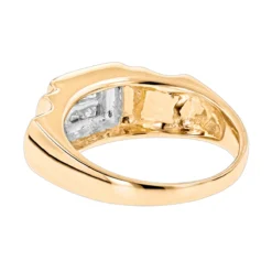 14K Yellow Gold Women's Diamond Ring Princess Diamonds 0.25ct -Outlet Radiant Bijou Store 14k gold womens diamond ring princess diamonds 03ct p 233 backye