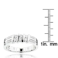 14K White Gold Women's Diamond Wedding Band 0.30ct -Outlet Radiant Bijou Store 14k gold womens diamond wedding band 030ct p 27441 rulerwh