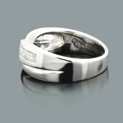 14K White Gold Women's Diamond Wedding Band 0.70ct 7.3mm -Outlet Radiant Bijou Store 14k gold womens diamond wedding band 070ct p 27566back