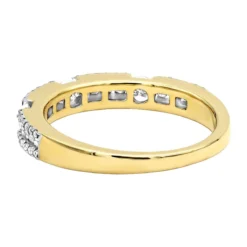 Thin 14K Rose Gold Women's Diamond Wedding Band 0.76ct -Outlet Radiant Bijou Store 14k gold womens diamond wedding band 076ct backye