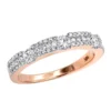 Thin 14K Rose Gold Women's Diamond Wedding Band 0.76ct -Outlet Radiant Bijou Store 14k gold womens diamond wedding band 076ct ro