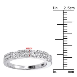 Thin 14K Rose Gold Women's Diamond Wedding Band 0.76ct -Outlet Radiant Bijou Store 14k gold womens diamond wedding band 076ct rulerwh