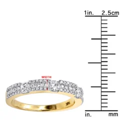 Thin 14K Rose Gold Women's Diamond Wedding Band 0.76ct -Outlet Radiant Bijou Store 14k gold womens diamond wedding band 076ct rulerye