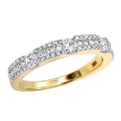 Thin 14K Rose Gold Women's Diamond Wedding Band 0.76ct -Outlet Radiant Bijou Store 14k gold womens diamond wedding band 076ct ye