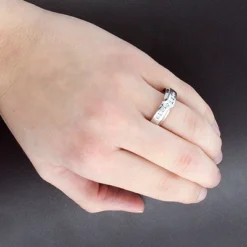 14K White Gold Women's Diamond Wedding Ring 0.40ct 6mm -Outlet Radiant Bijou Store 14k gold womens diamond wedding ring 040ct p 27485bod