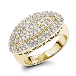 14K White Gold Women's Round Pave Diamond Ring 1ct -Outlet Radiant Bijou Store 14k gold womens round pave diamond ring 130ct p 232 ye